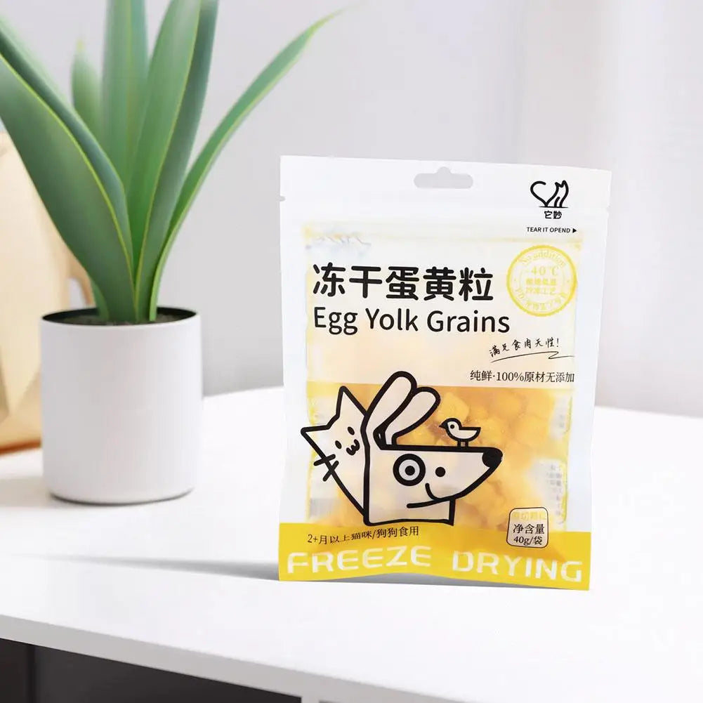 Freeze-Dried Egg Yolk Granules - Skin & Coat Health Supplement for Cats