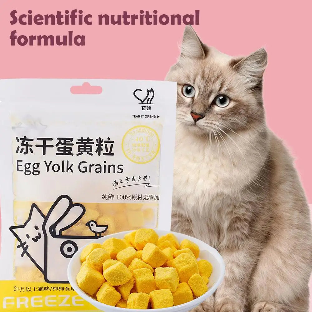 Freeze-Dried Egg Yolk Granules - Skin & Coat Health Supplement for Cats