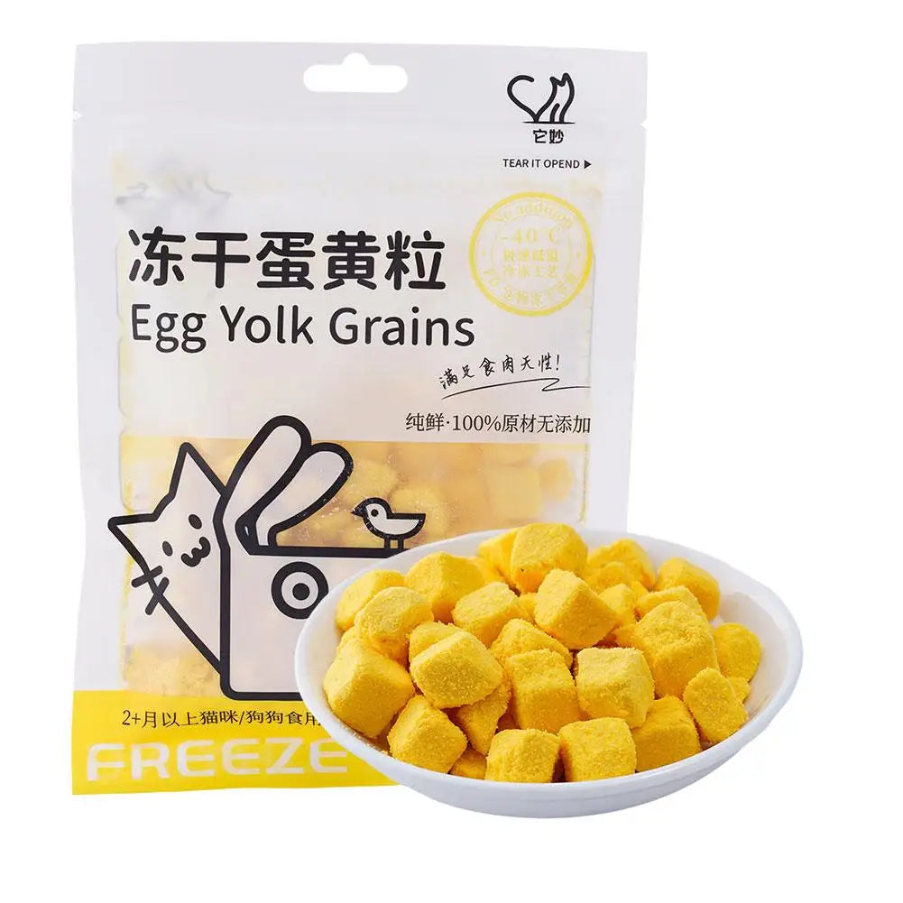 Freeze-Dried Egg Yolk Granules - Skin & Coat Health Supplement for Cats