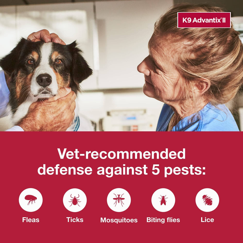 K9 Advantix II Large Dog – Vet-Recommended Flea, Tick & Mosquito Treatment for Dogs 21-55 lbs, 4-Month Supply