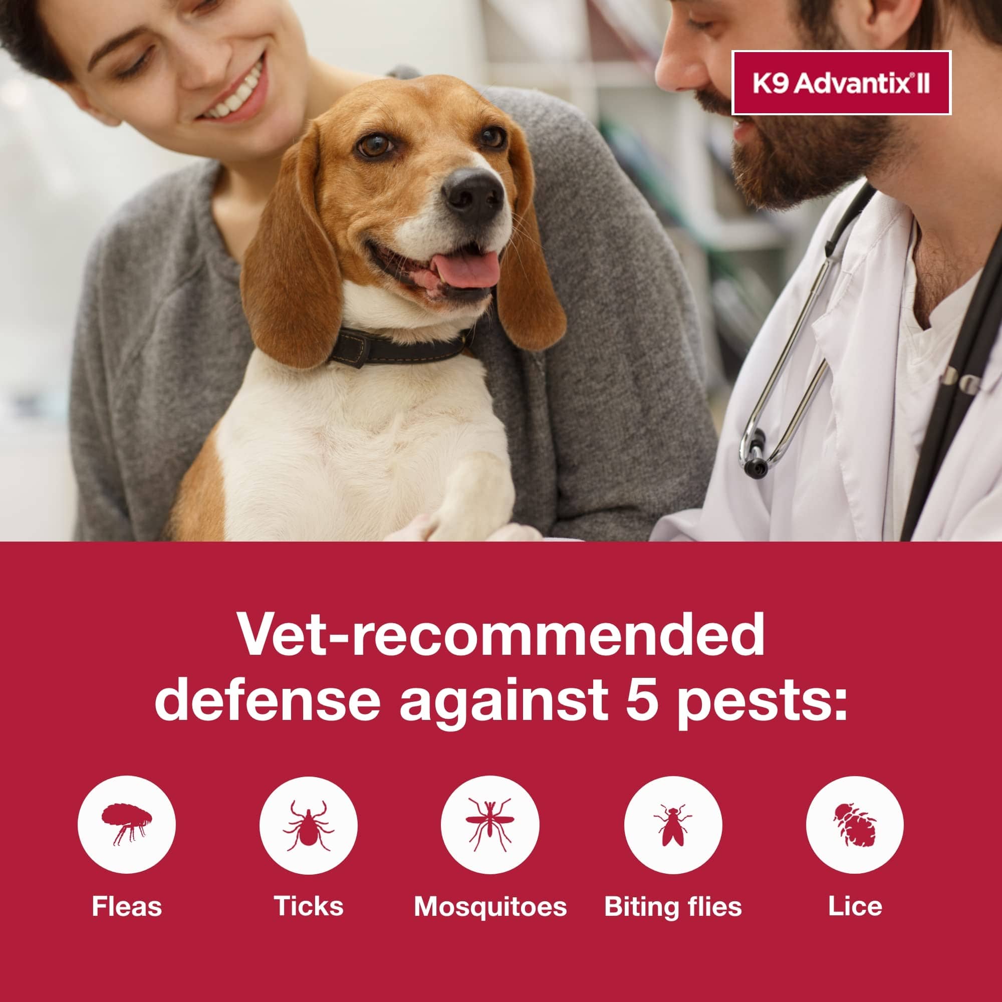 K9 Advantix II Small Dog – Vet-Recommended Flea, Tick & Mosquito Treatment for Dogs 4-10 lbs, 4-Month Supply