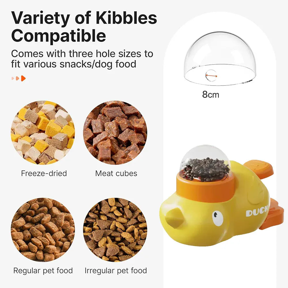 Little Yellow Duck Interactive Pet Feeder – Smart Slow Feeding Toy for Cats & Dogs