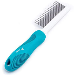 Long and Short Teeth Pet Comb for Dogs and Cats Essential Tool in Home Grooming Kit to Effectively Remove Knots Mats and Tangle