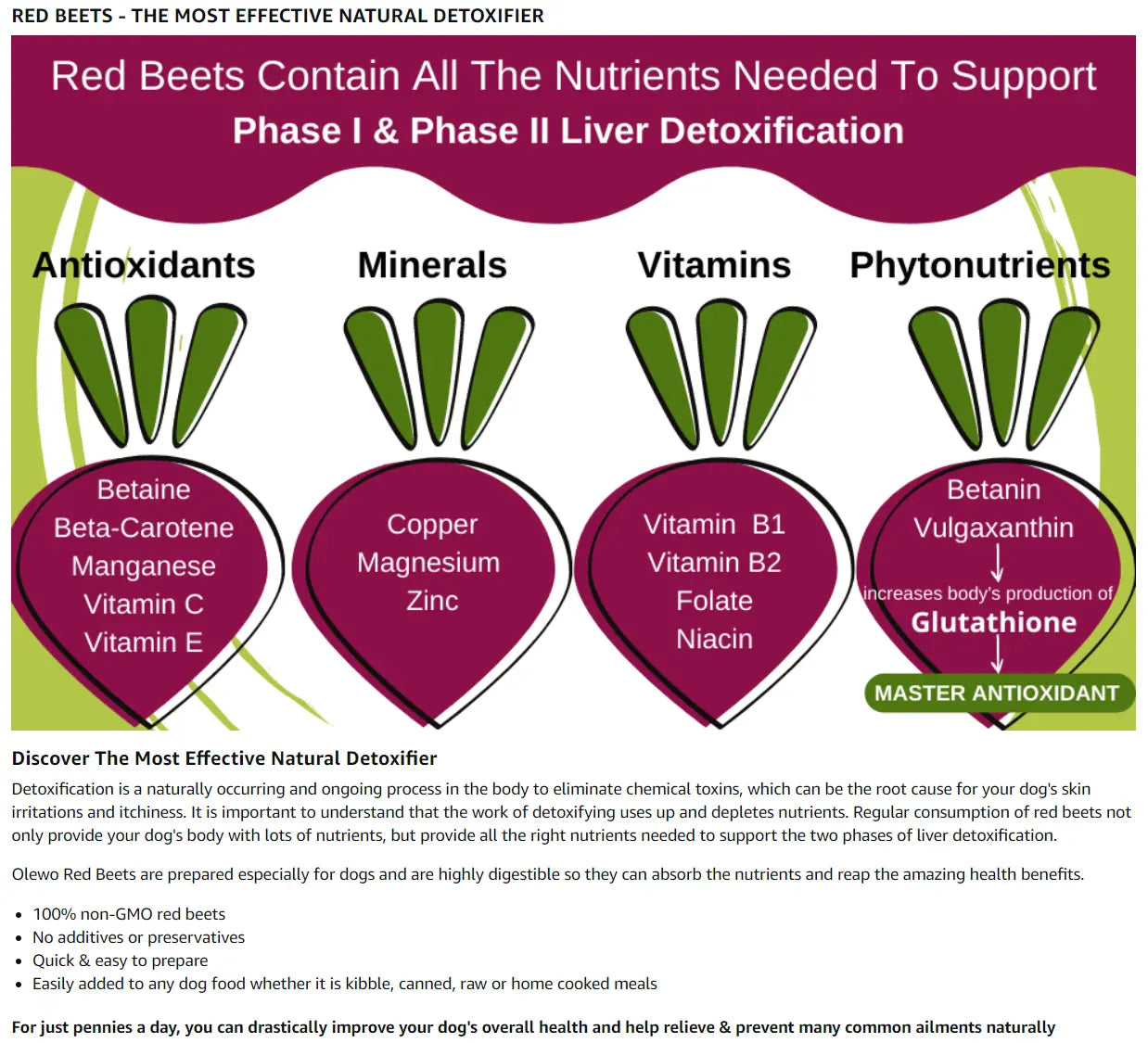 Natural Dehydrated Carrots & Red Beets Dog Food Supplement | Rich in Fiber, Vitamins & Antioxidants | Boosts Digestion, Skin & Coat Health