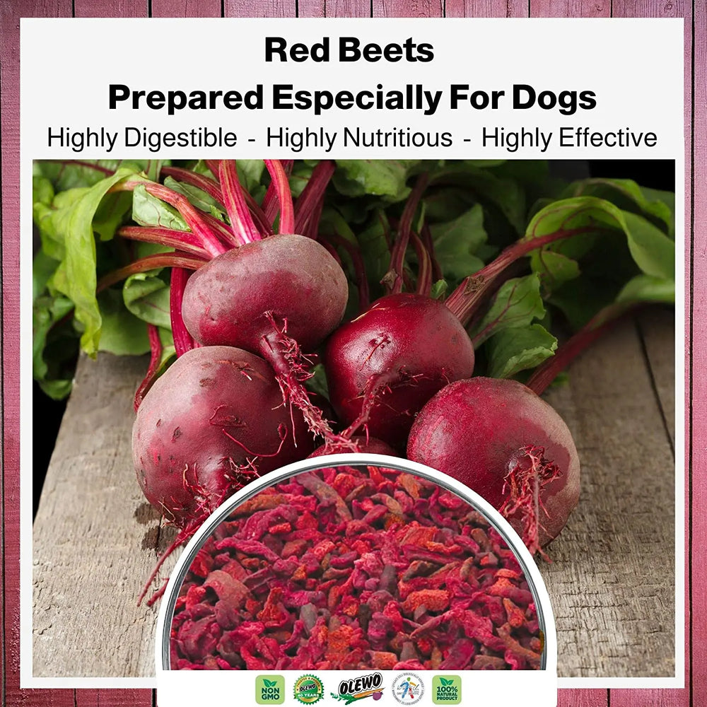 Natural Dehydrated Carrots & Red Beets Dog Food Supplement | Rich in Fiber, Vitamins & Antioxidants | Boosts Digestion, Skin & Coat Health