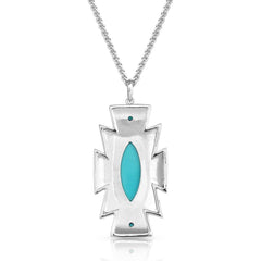 Ocean Storm Cloud Turquoise Necklace