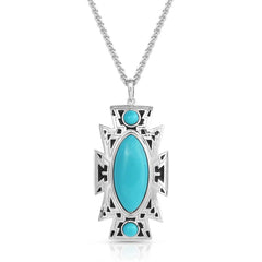 Ocean Storm Cloud Turquoise Necklace