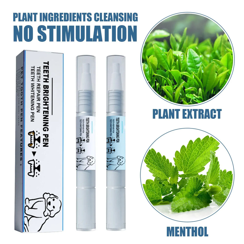 Pet Teeth Cleaning Pen | Dog & Cat Toothbrush & Toothpaste All-in-One | Fresh Breath & Tartar Removal
