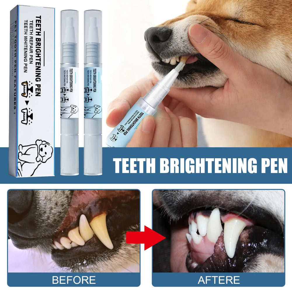 Pet Teeth Cleaning Pen | Dog & Cat Toothbrush & Toothpaste All-in-One | Fresh Breath & Tartar Removal