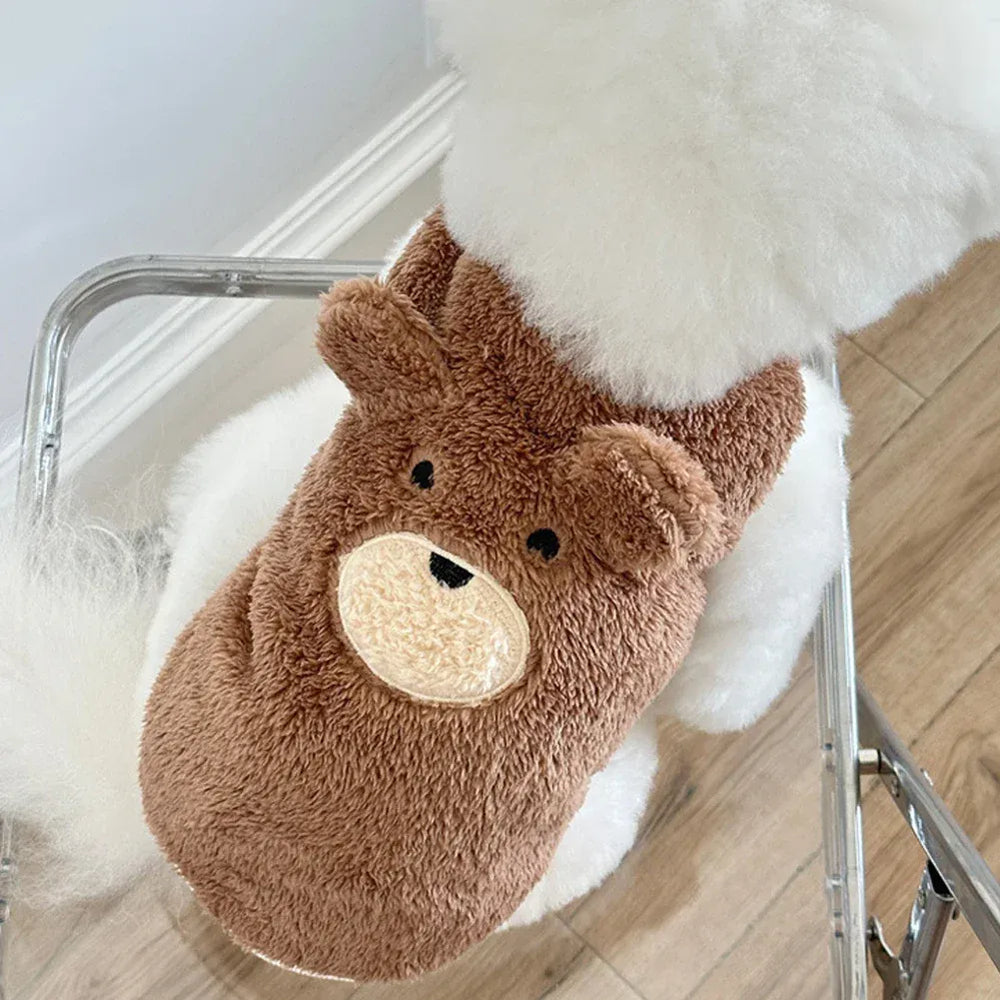 Plush Teddy Bear Dog Sweater | Winter Warm Vest for Small Dogs 1.5–11.5kg | Soft & Cozy Pet Clothes for Teddy, Schnauzer & Puppy