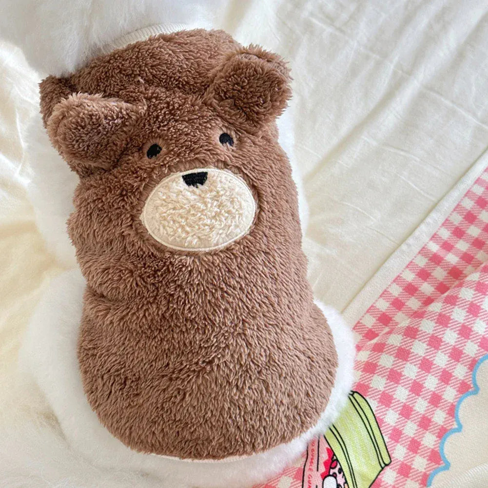 Plush Teddy Bear Dog Sweater | Winter Warm Vest for Small Dogs 1.5–11.5kg | Soft & Cozy Pet Clothes for Teddy, Schnauzer & Puppy