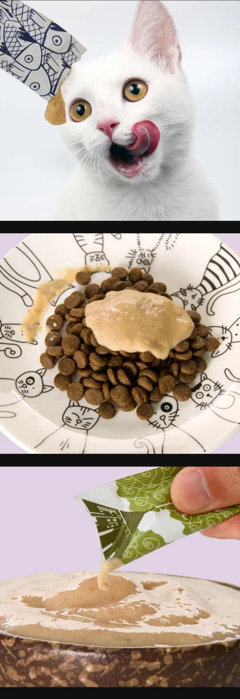 Premium Cat Strips Wet Food – 8 Pack (13g Each) | High Protein Cat Snacks with Cod, Tuna & Beef | DHA + Omega Boost for Shiny Coat & Healthy Cats