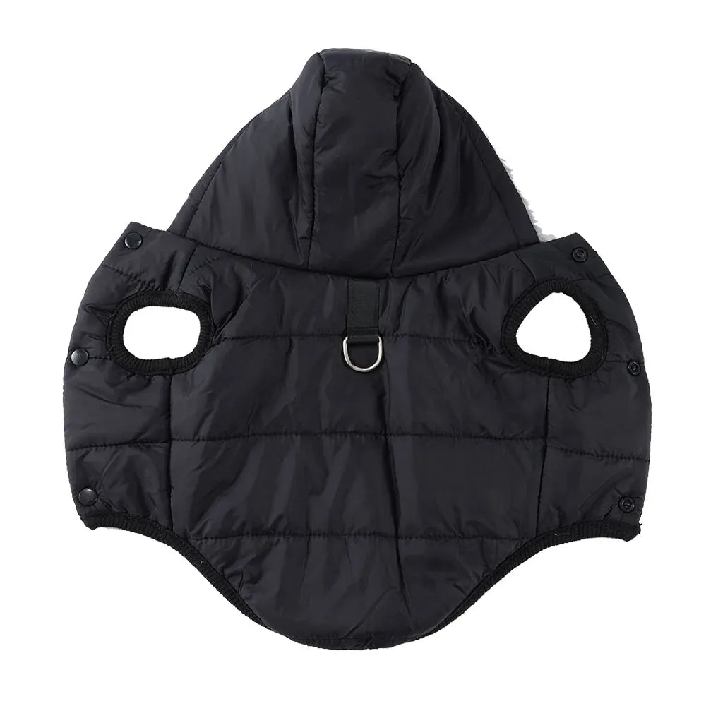 Premium Hooded Cat & Dog Coat - Windproof Fleece Jacket with D-Ring