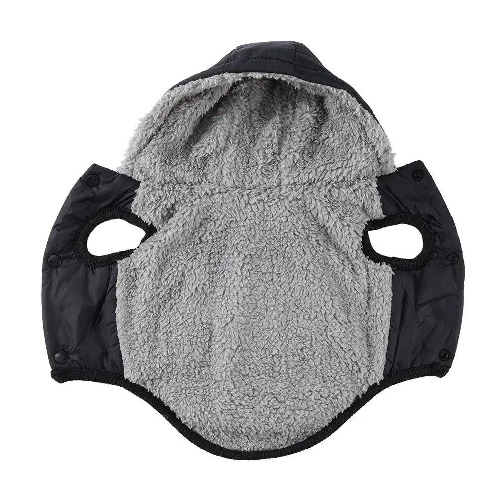 Premium Hooded Cat & Dog Coat - Windproof Fleece Jacket with D-Ring