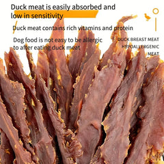 Pure Duck Jerky Dog Treats - 100% Natural Single-Ingredient Training Rewards