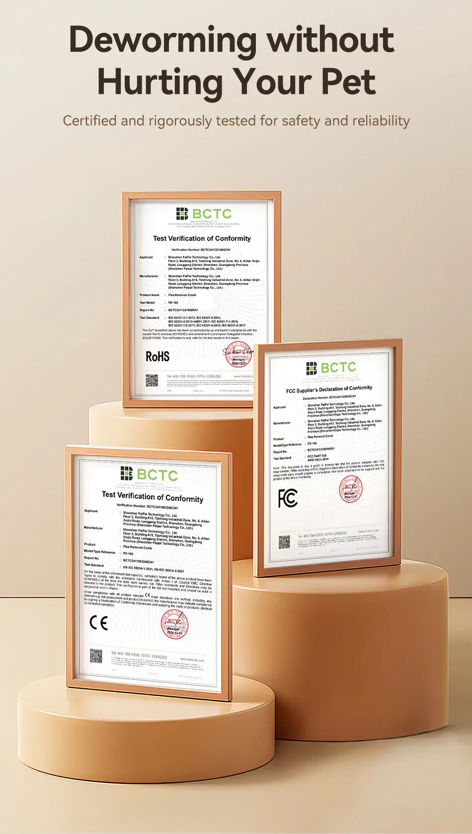 ROJECO Electric Flea Comb | Anti-Lice & Flea Removal Brush for Dogs & Cats | Multifunctional Hair Cleaner