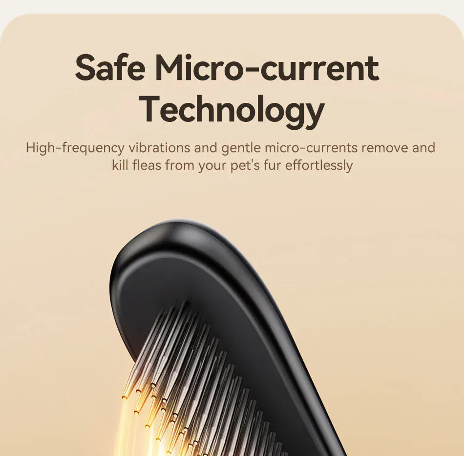 ROJECO Electric Flea Comb | Anti-Lice & Flea Removal Brush for Dogs & Cats | Multifunctional Hair Cleaner