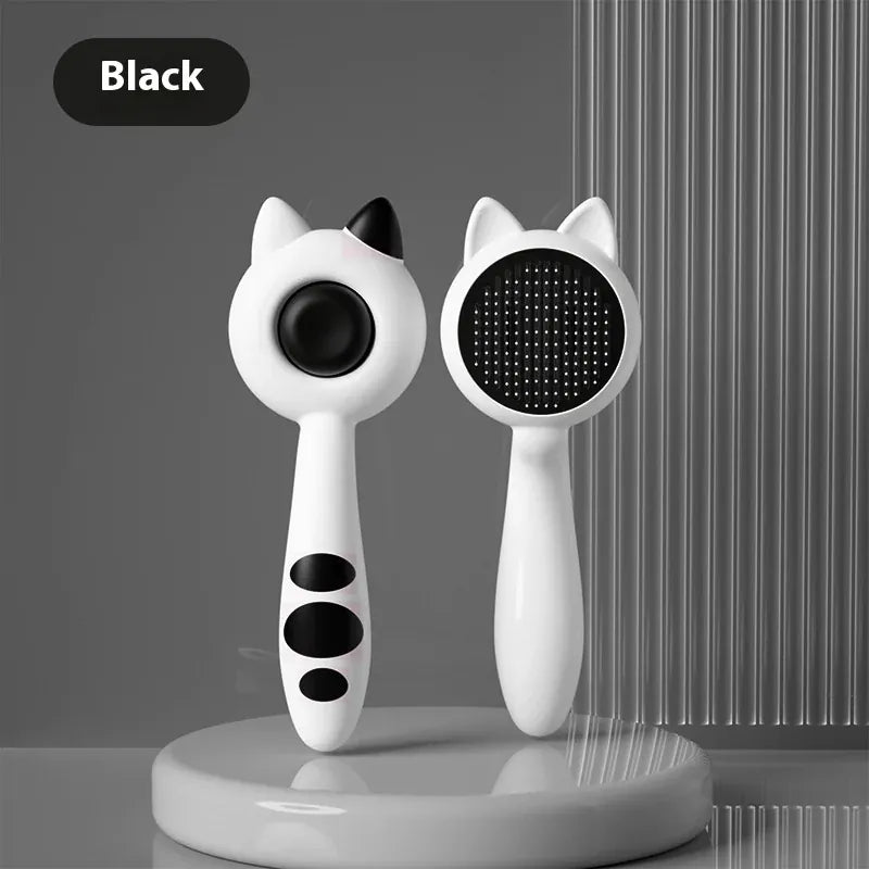 Self-Cleaning Cat Brush | Magic Deshedding Grooming Comb for Cats | Loose Fur Remover & Massage Slicker Brush