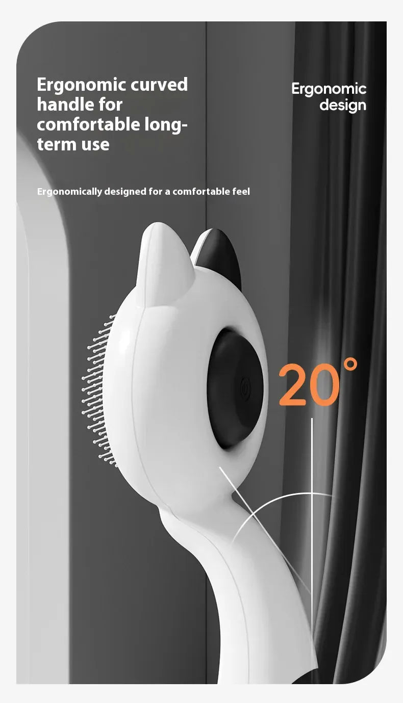 Self-Cleaning Cat Brush | Magic Deshedding Grooming Comb for Cats | Loose Fur Remover & Massage Slicker Brush