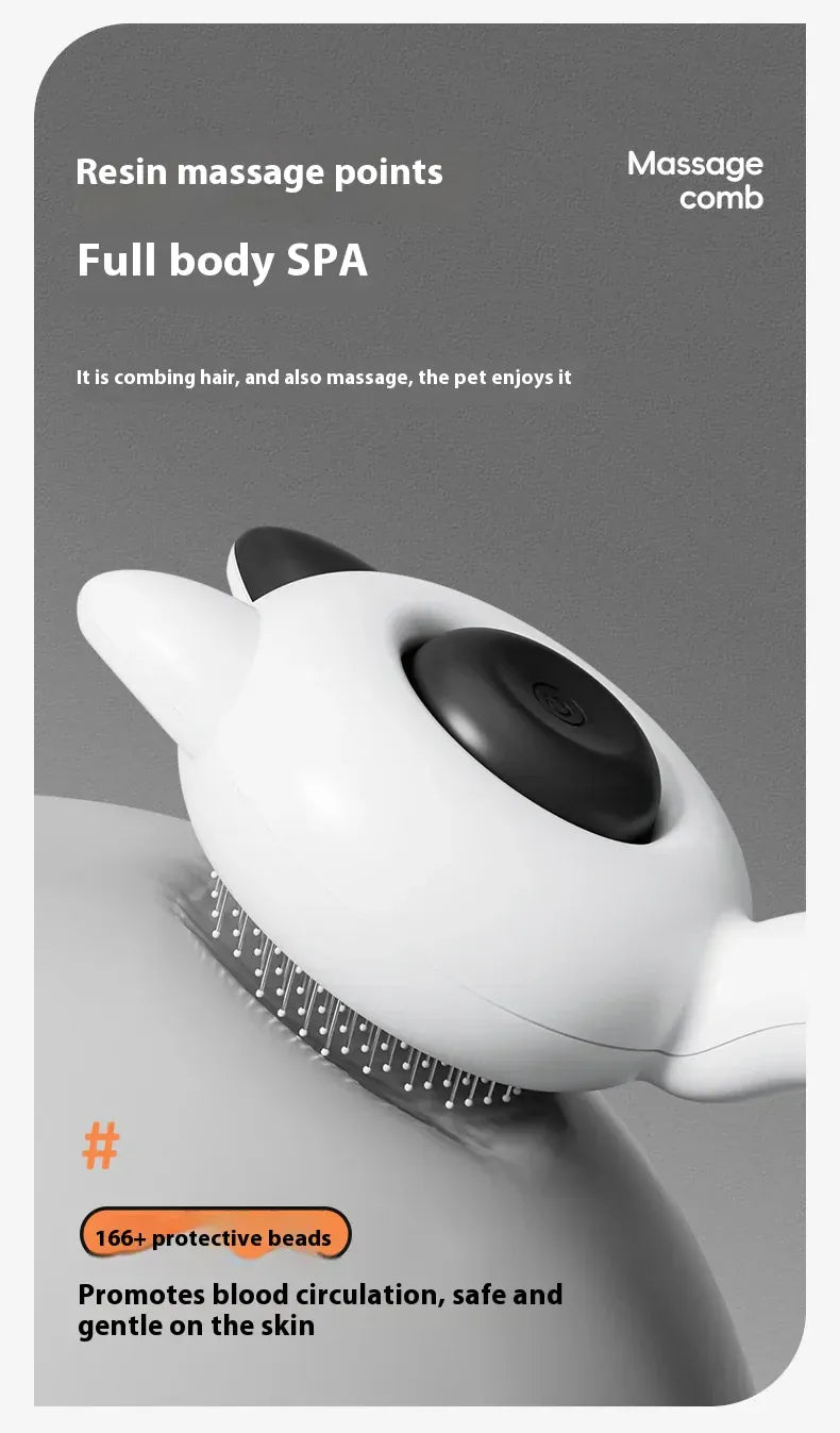 Self-Cleaning Cat Brush | Magic Deshedding Grooming Comb for Cats | Loose Fur Remover & Massage Slicker Brush