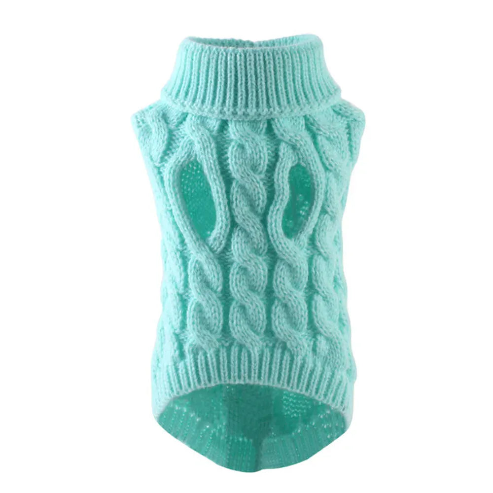 Small Dog Sweater | Autumn & Winter Knitted Pullover, Warm Solid Pet Clothes