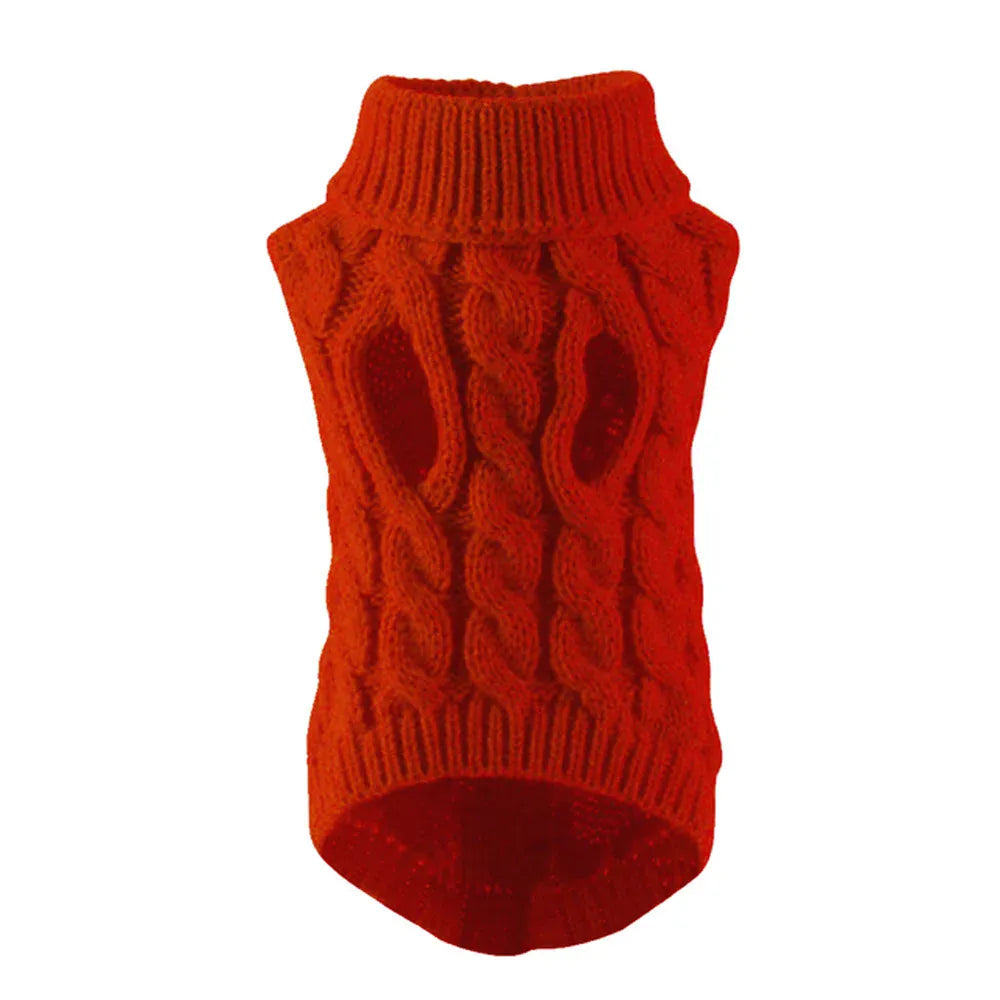 Small Dog Sweater | Autumn & Winter Knitted Pullover, Warm Solid Pet Clothes