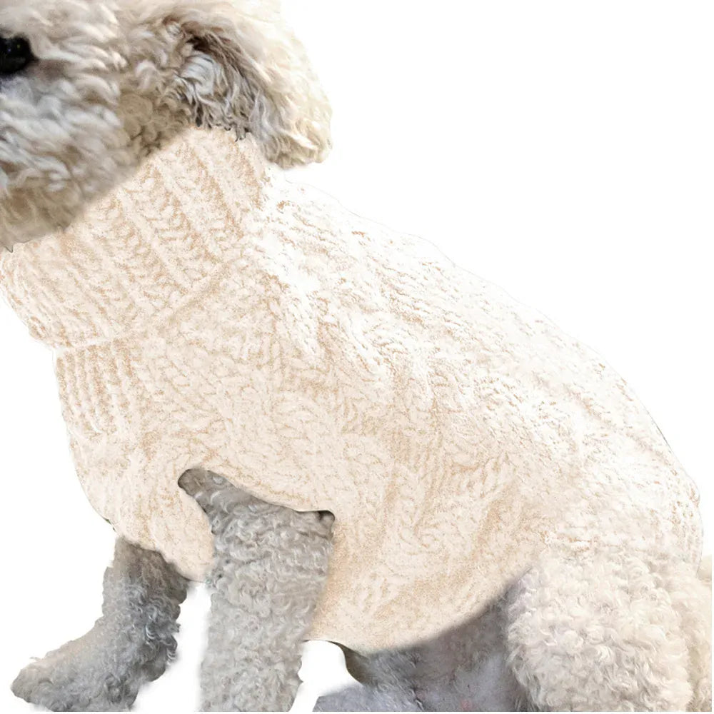 Small Dog Sweater | Autumn & Winter Knitted Pullover, Warm Solid Pet Clothes