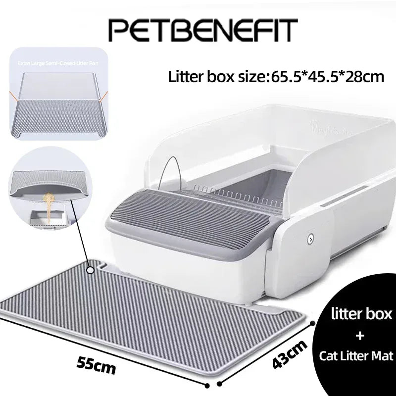 Smart APP Control Automatic Cat Litter Box - 7L Self-Cleaning Toilet with UV Sterilization
