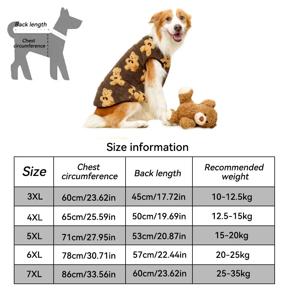Soft Flannel Dog Pajamas Winter Warm Vest | Cozy Clothes for Small, Medium & Large Dogs (2.5–35kg)