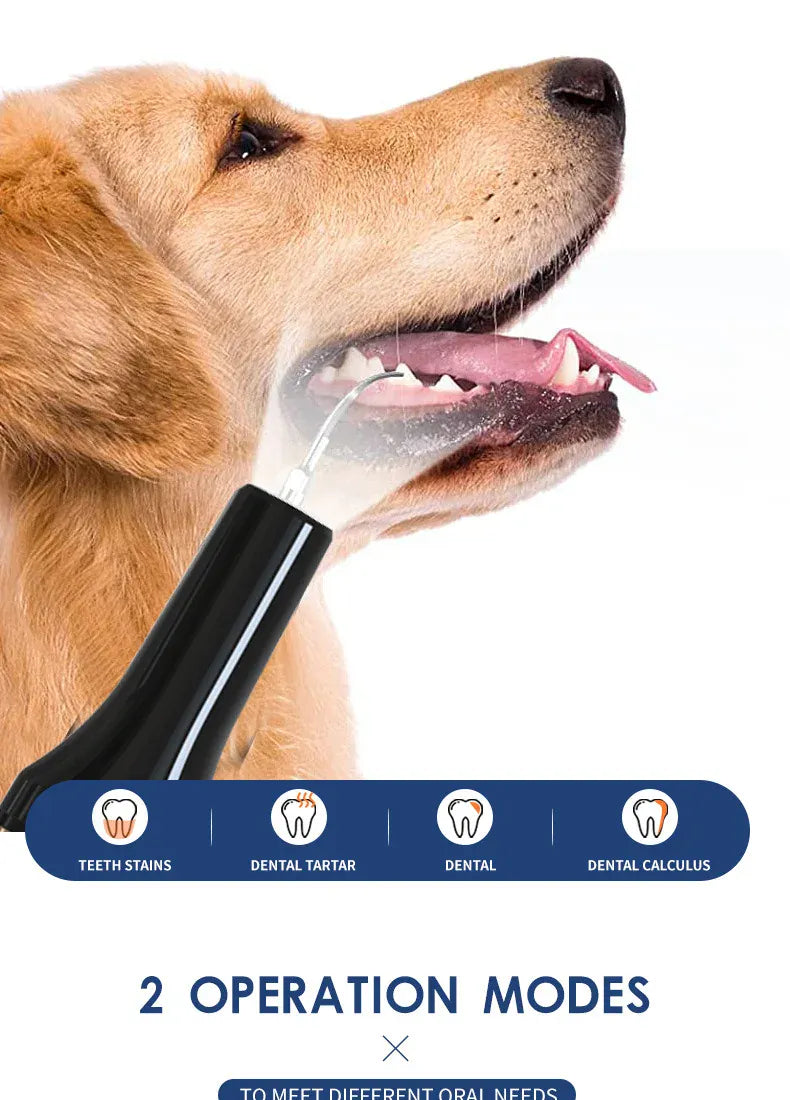 Ultrasonic Electric Dog Toothbrush | Professional Pet Plaque & Tartar Remover | Teeth Whitening & Dental Care