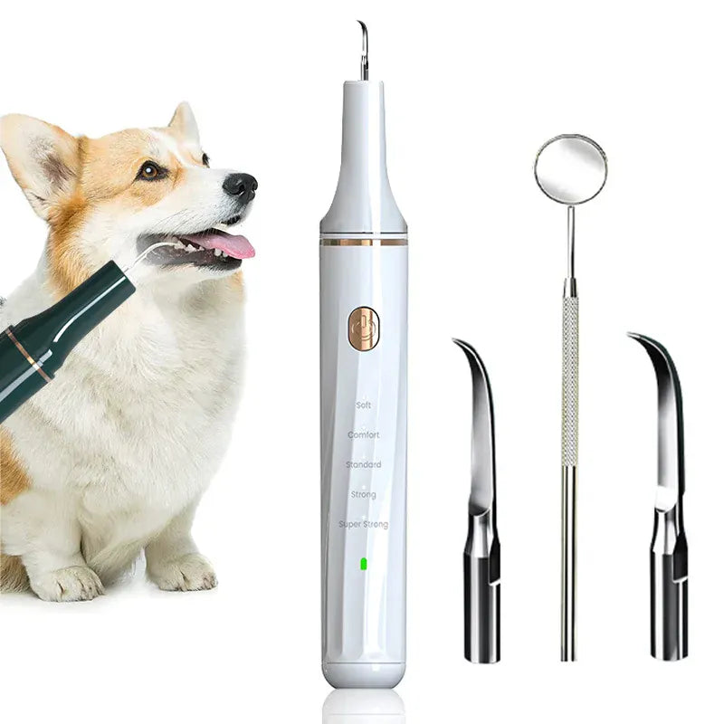 Ultrasonic Electric Dog Toothbrush | Professional Pet Plaque & Tartar Remover | Teeth Whitening & Dental Care