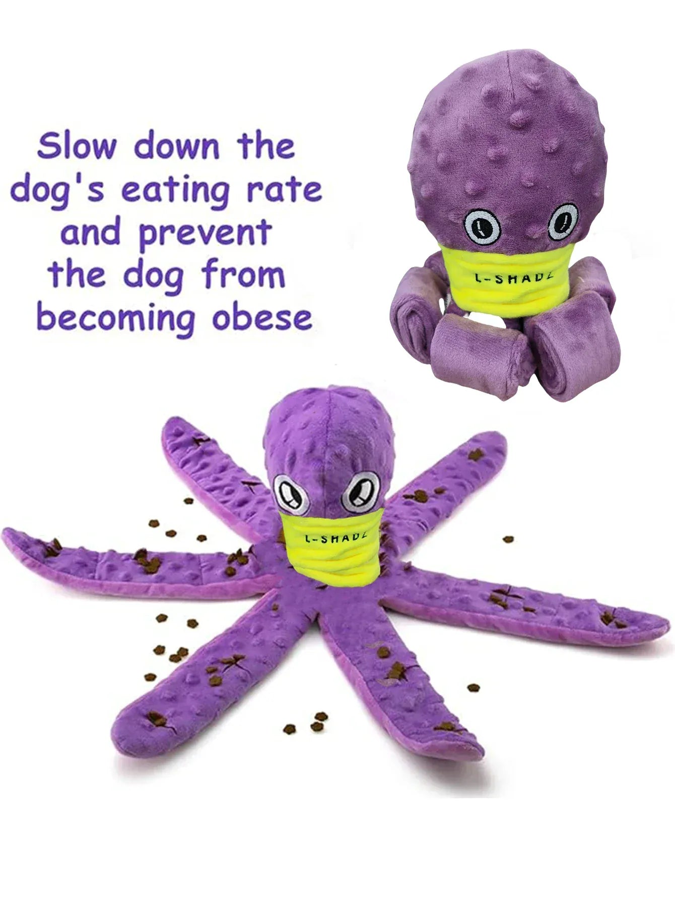Valentine’s Day Dog Snuffle Toy | Plush Octopus Interactive Puzzle | Chew & Slow Feeding Game for Puppies & Dogs