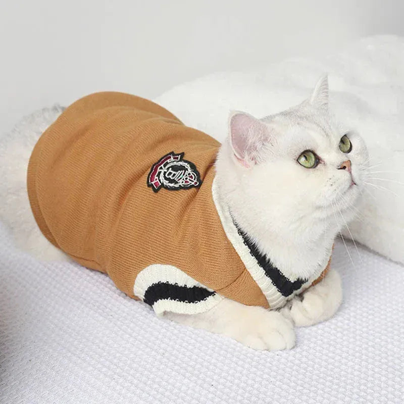 Winter Pet Sweater Pullover | Cozy Dog & Cat Vest, Puppy Jacket & Kitty Costume