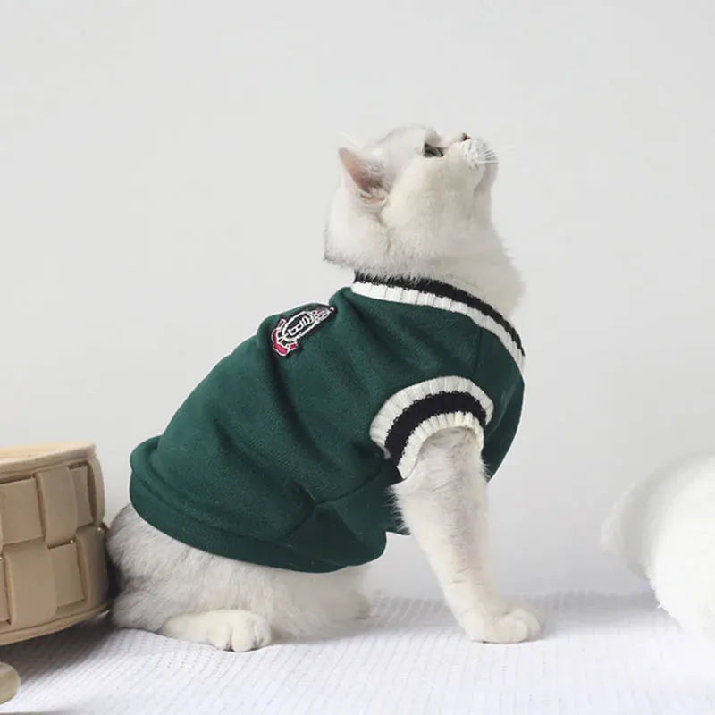 Winter Pet Sweater Pullover | Cozy Dog & Cat Vest, Puppy Jacket & Kitty Costume