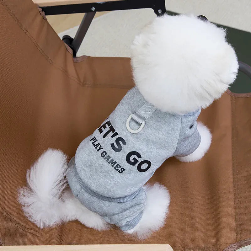 Winter Warm Dog Coat | Small & Medium Dog Hoodie, Thickened Jumpsuit for Puppies | Soft & Cozy Pet Clothes