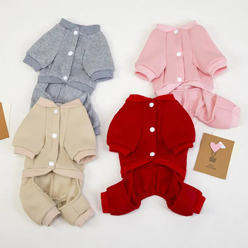 Winter Warm Dog Coat | Small & Medium Dog Hoodie, Thickened Jumpsuit for Puppies | Soft & Cozy Pet Clothes