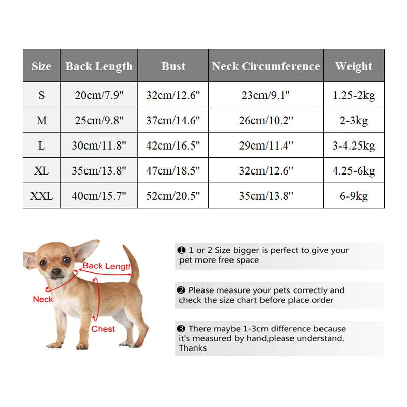 Winter Warm Dog Coat | Small & Medium Dog Hoodie, Thickened Jumpsuit for Puppies | Soft & Cozy Pet Clothes